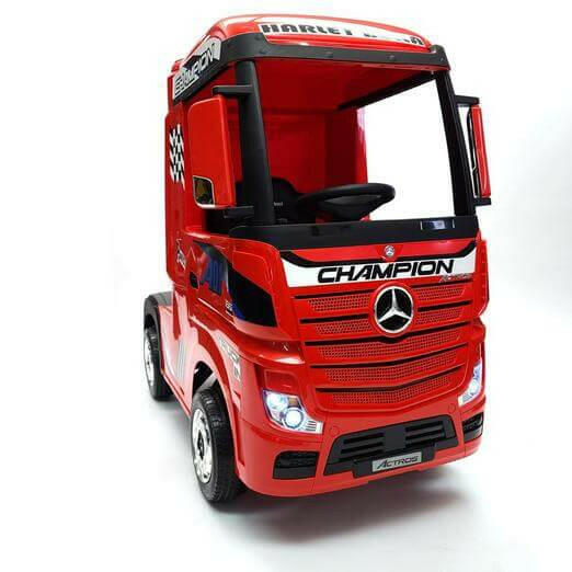 Mercedes Kids 12V Ride-On Semi Truck Bluetooth MP3 LED Lights - Kids Eye Candy