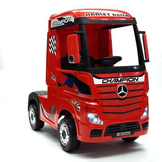 Mercedes Kids 12V Ride-On Semi Truck Bluetooth MP3 LED Lights - Kids Eye Candy