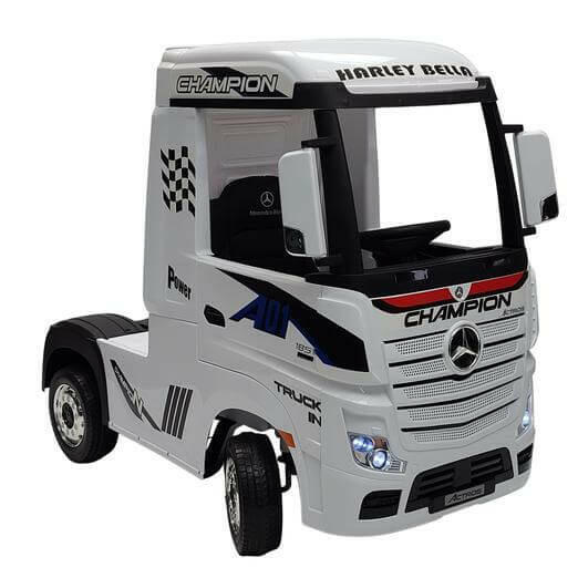 Mercedes Kids 12V Ride-On Semi Truck Bluetooth MP3 LED Lights - Kids Eye Candy