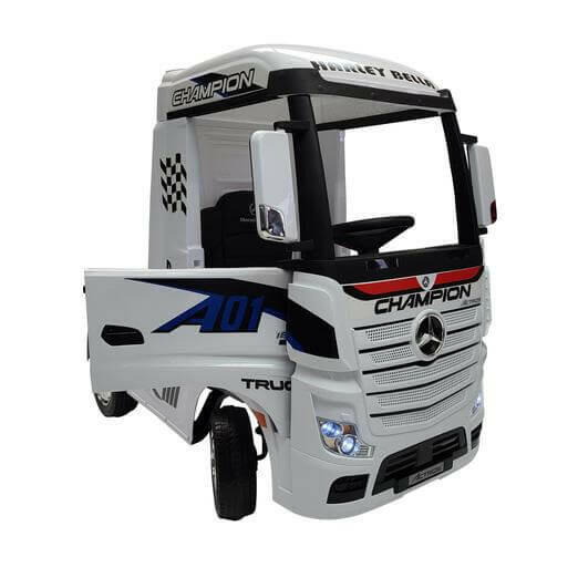 Mercedes Kids 12V Ride-On Semi Truck Bluetooth MP3 LED Lights - Kids Eye Candy