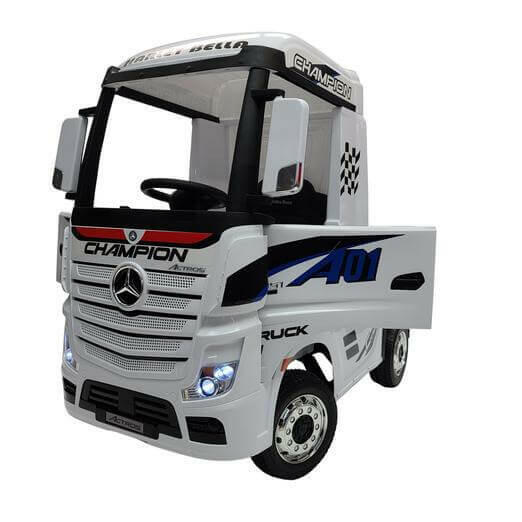 Mercedes Kids 12V Ride-On Semi Truck Bluetooth MP3 LED Lights - Kids Eye Candy