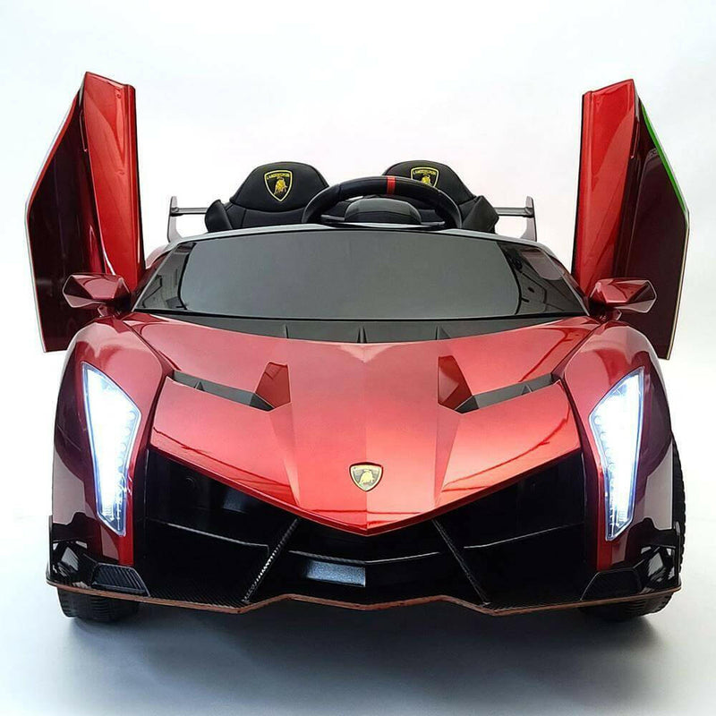 Lamborghini Veneno 12V Kids Ride-On Car w/ Parental Remote, MP4, LED Lights - Kids Eye Candy