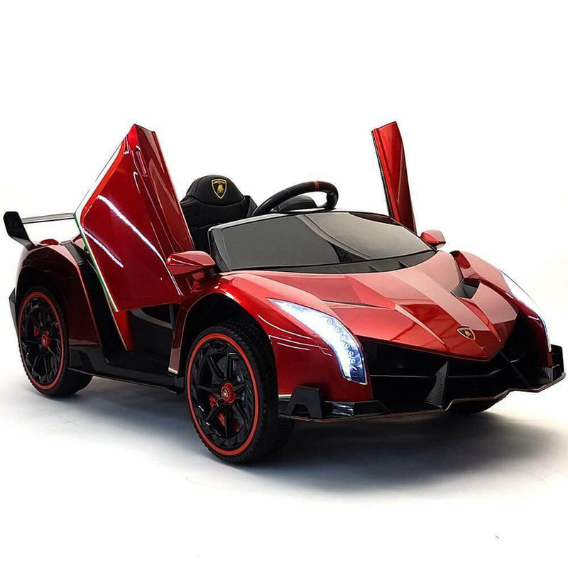 Lamborghini Veneno 12V Kids Ride-On Car w/ Parental Remote, MP4, LED Lights - Kids Eye Candy