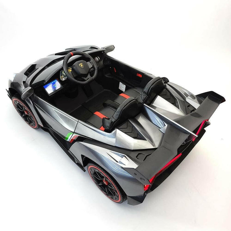 Lamborghini Veneno 12V Kids Ride-On Car w/ Parental Remote, MP4, LED Lights - Kids Eye Candy