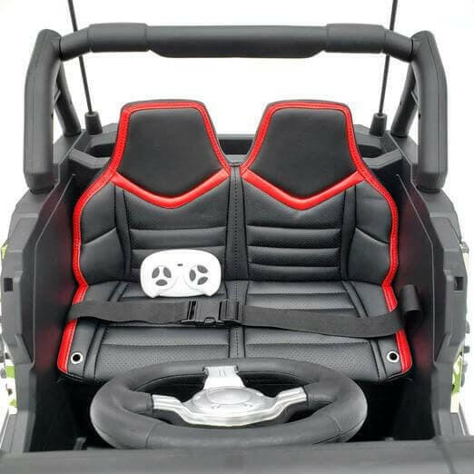 Buggy 24V Truck Kids Ride-On Two-Seater Parental Remote, MP4, Leather Seats, LED Lights - Kids Eye Candy