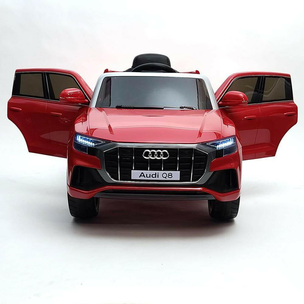 Audi Q8 12V Ride-On Kids Car Remote Control, MP3, Leather Seats, LED Lights - Kids Eye Candy 