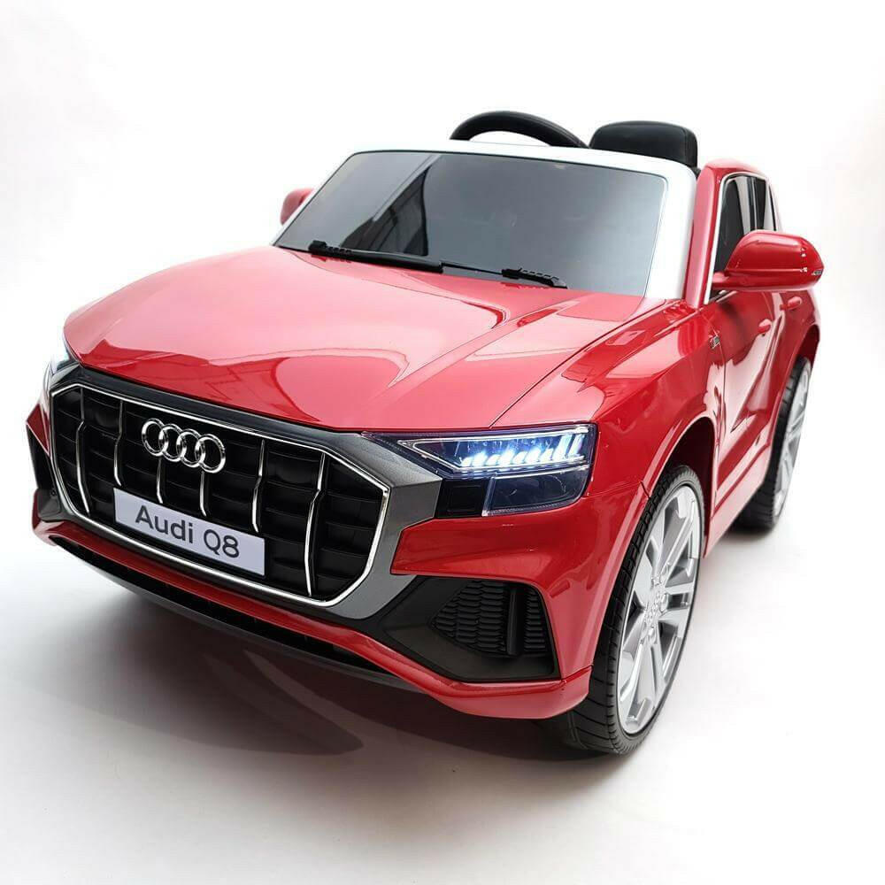 Audi Q8 12V Ride-On Kids Car Remote Control, MP3, Leather Seats, LED Lights - Kids Eye Candy 