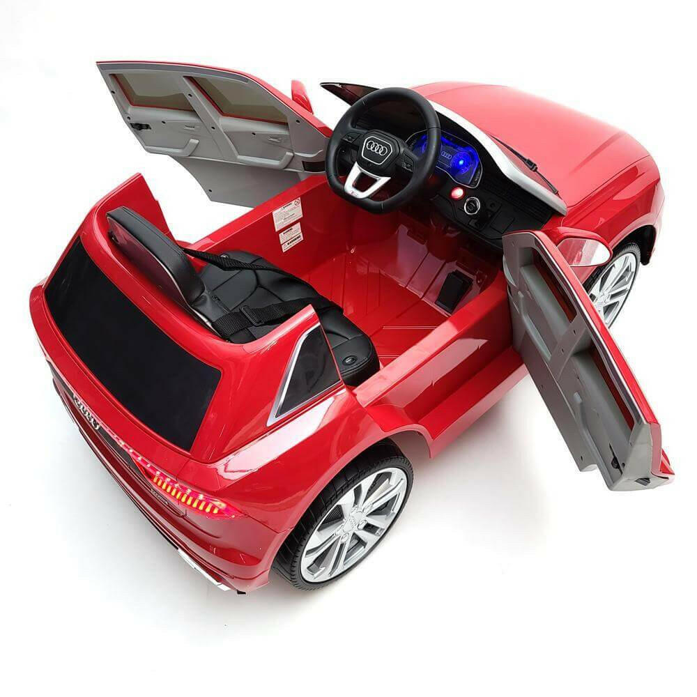 Audi Q8 12V Ride-On Kids Car Remote Control, MP3, Leather Seats, LED Lights - Kids Eye Candy 