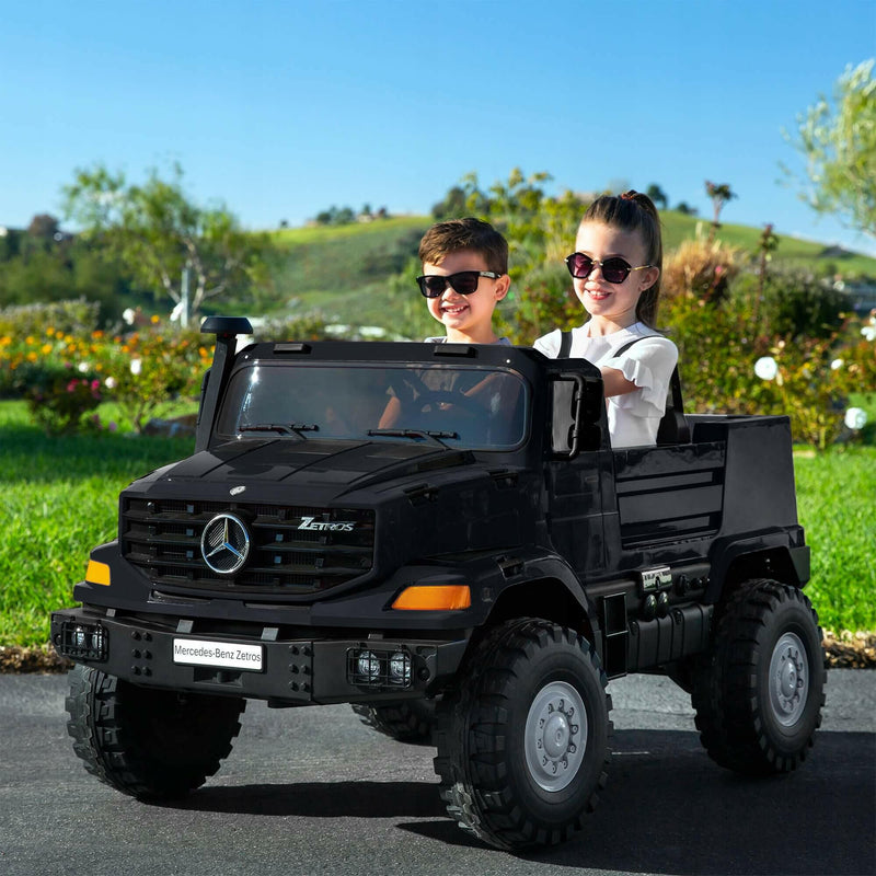 24V Mercedes Kids Zetros Ride-On Electric with Parental Remote, MP3, Leather Seats, Trunk Space - Kids Eye Candy 