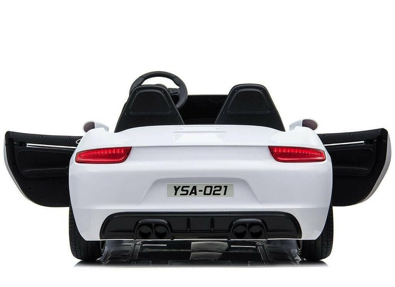 24V Licensed Kids Luxury Super Car Panamera Two-Seater 180W Remote Control Bluetooth MP3 - Kids Eye Candy 