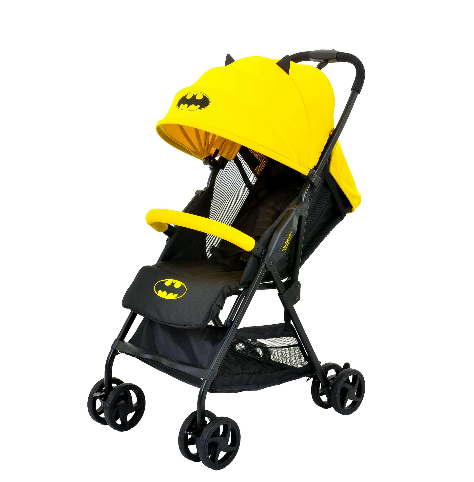 Kids Batman DC Comics Lightweight Compact Stroller Yellow Canopy