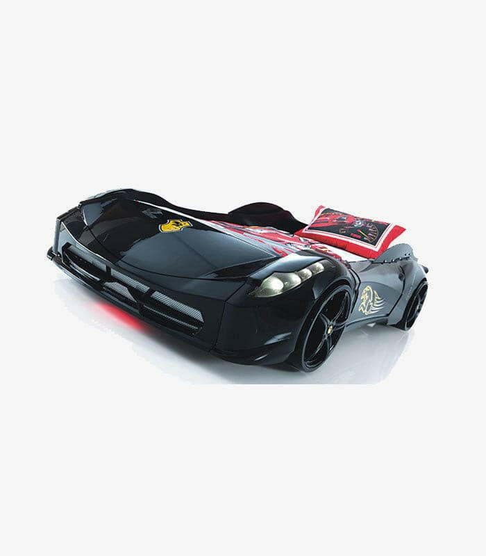 Spyder Kids Race Car Bed Headlights Remote Control Toddler Twin Size - Kids Eye Candy