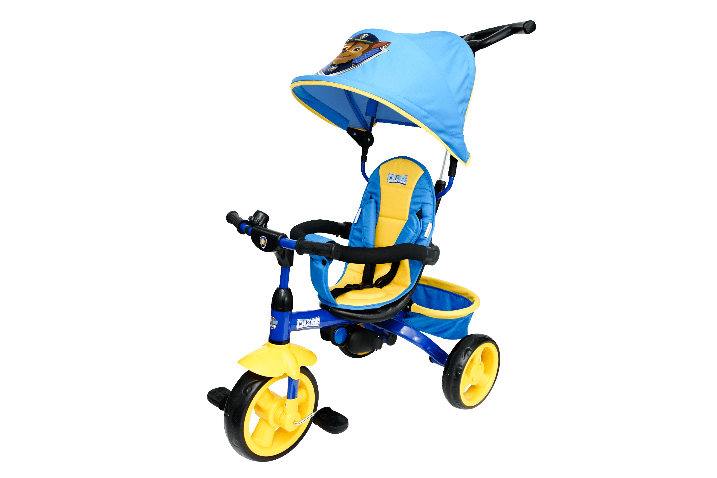 Kids Nickelodeon Paw Patrol Chase 4-in-1 Push and Ride Stroller Tricycle - Kids Eye Candy 
