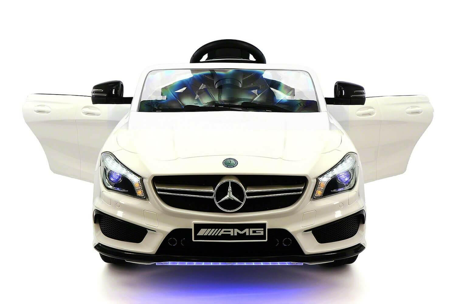 Mercedes Kids 12V CLA45 Ride-On Car Parental Remote, MP3, Leather Seats, LED - Kids Eye Candy