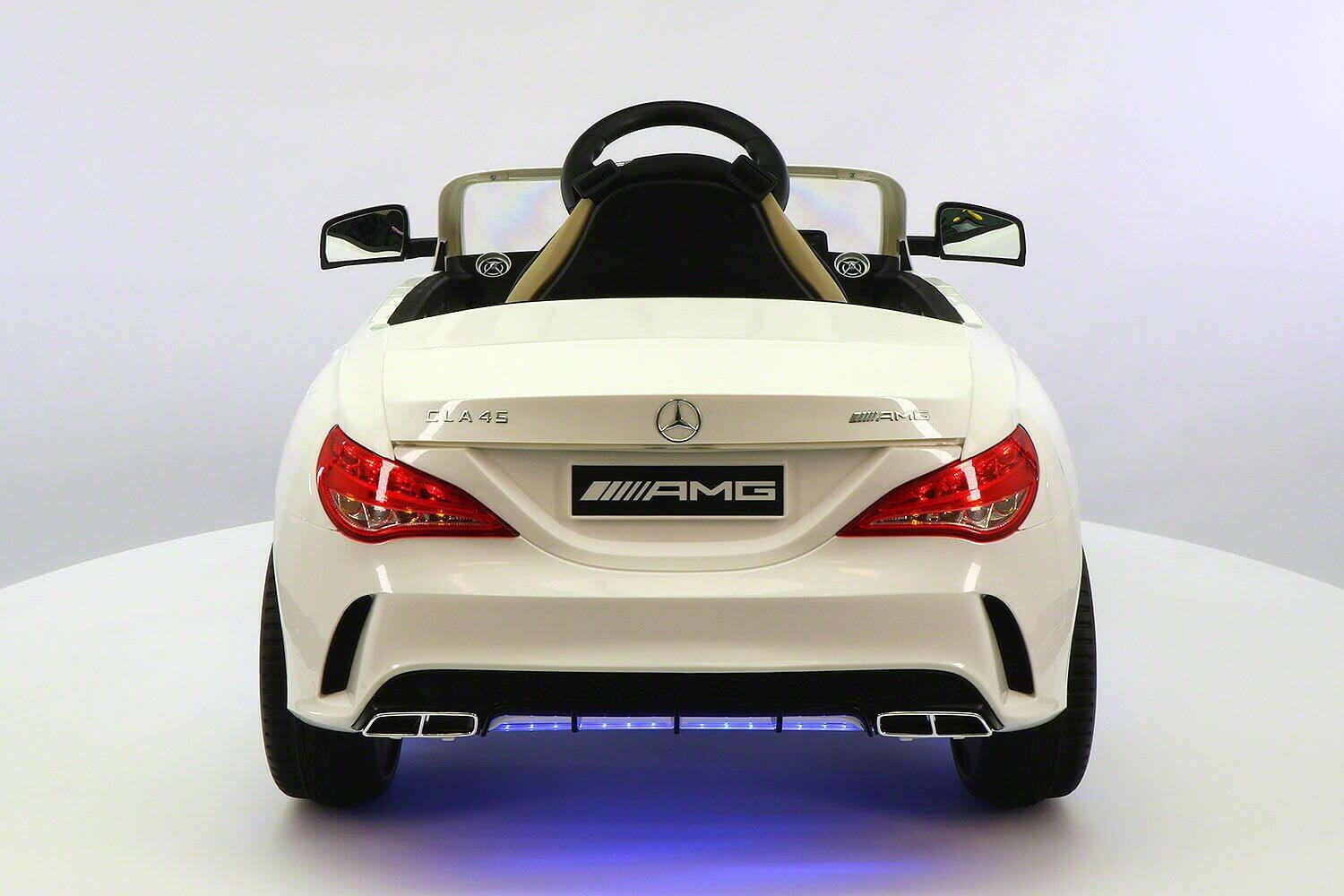 Mercedes Kids 12V CLA45 Ride-On Car Parental Remote, MP3, Leather Seats, LED - Kids Eye Candy