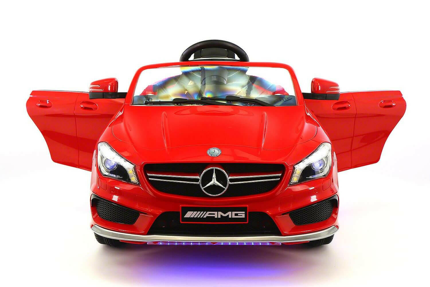 Mercedes Kids 12V CLA45 Ride-On Car Parental Remote, MP3, Leather Seats, LED - Kids Eye Candy