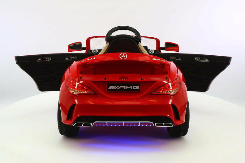 Mercedes Kids 12V CLA45 Ride-On Car Parental Remote, MP3, Leather Seats, LED - Kids Eye Candy