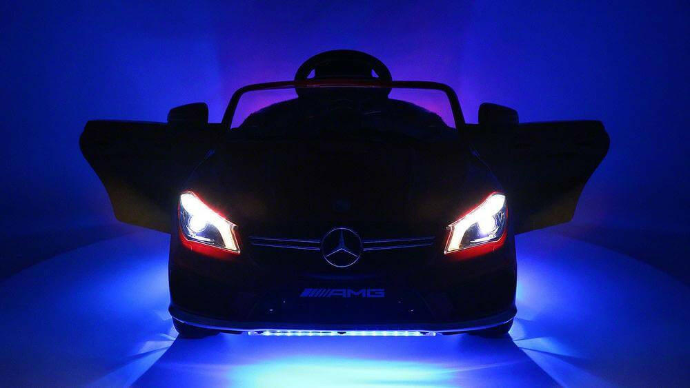 Mercedes Kids 12V CLA45 Ride-On Car Parental Remote, MP3, Leather Seats, LED - Kids Eye Candy