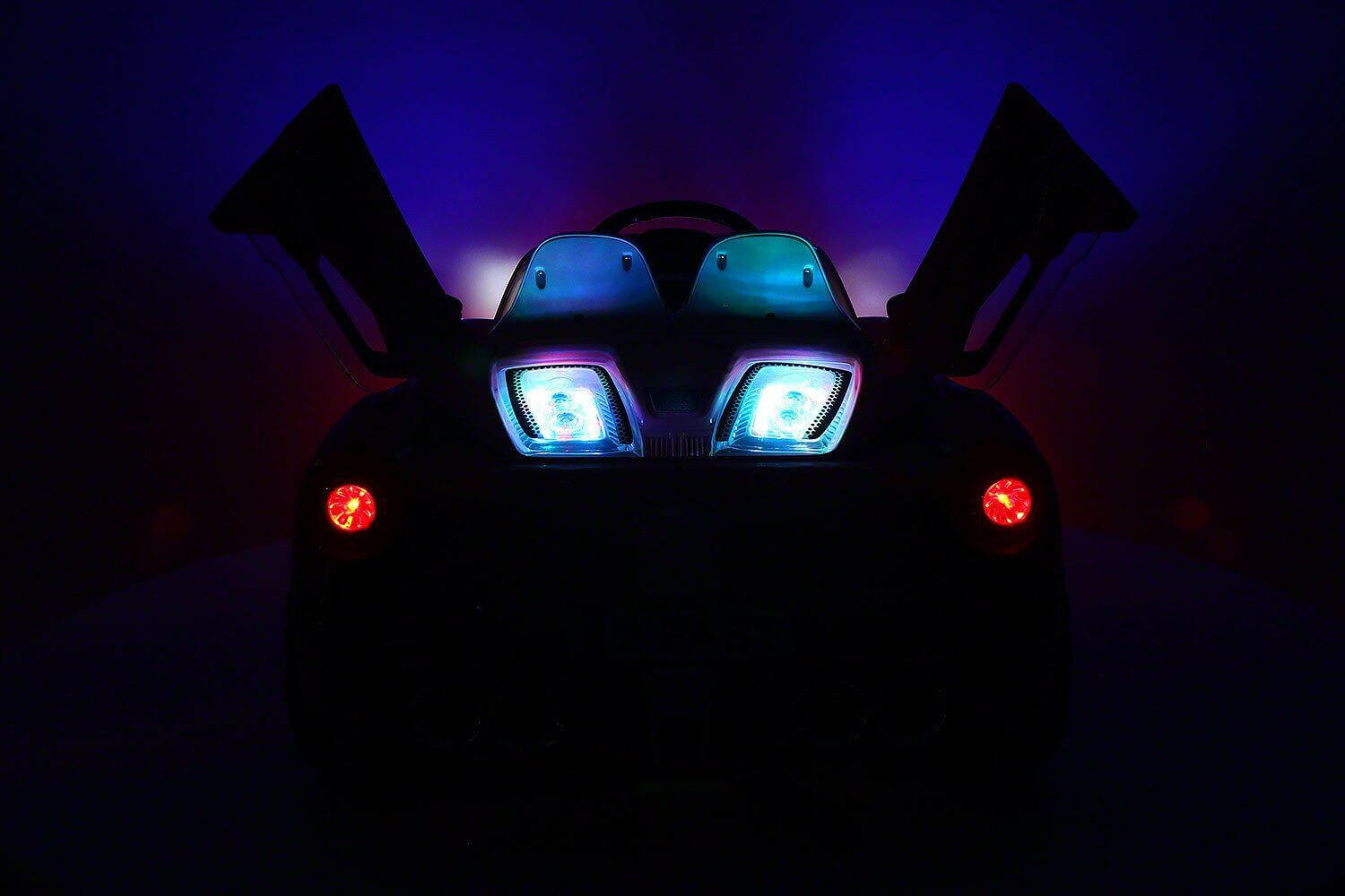 Spider GT 12V Ride-On Car w/ Parental Remote, MP3, Butterfly Doors, LED Lights - Kids Eye Candy 