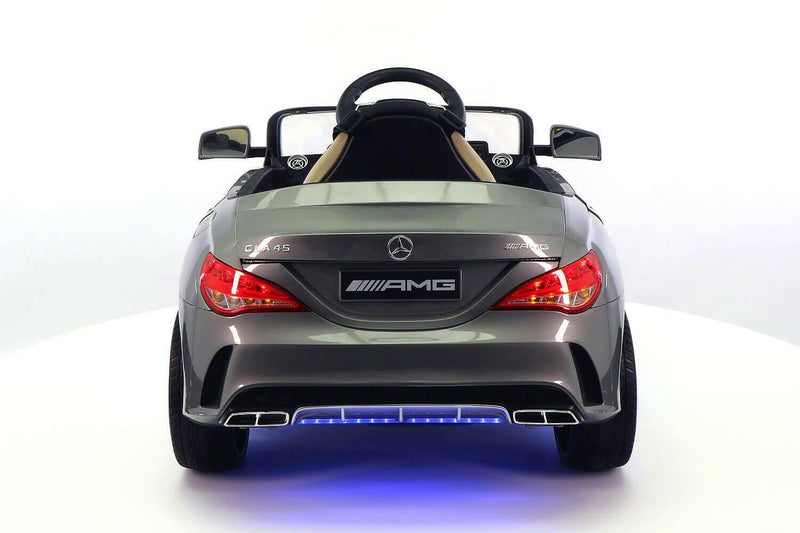 Mercedes Kids 12V CLA45 Ride-On Car Parental Remote, MP3, Leather Seats, LED - Kids Eye Candy