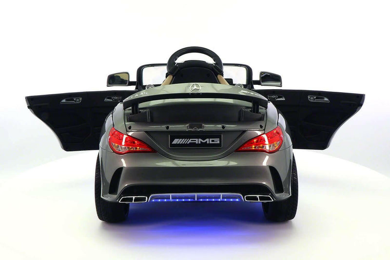 Mercedes Kids 12V CLA45 Ride-On Car Parental Remote, MP3, Leather Seats, LED - Kids Eye Candy