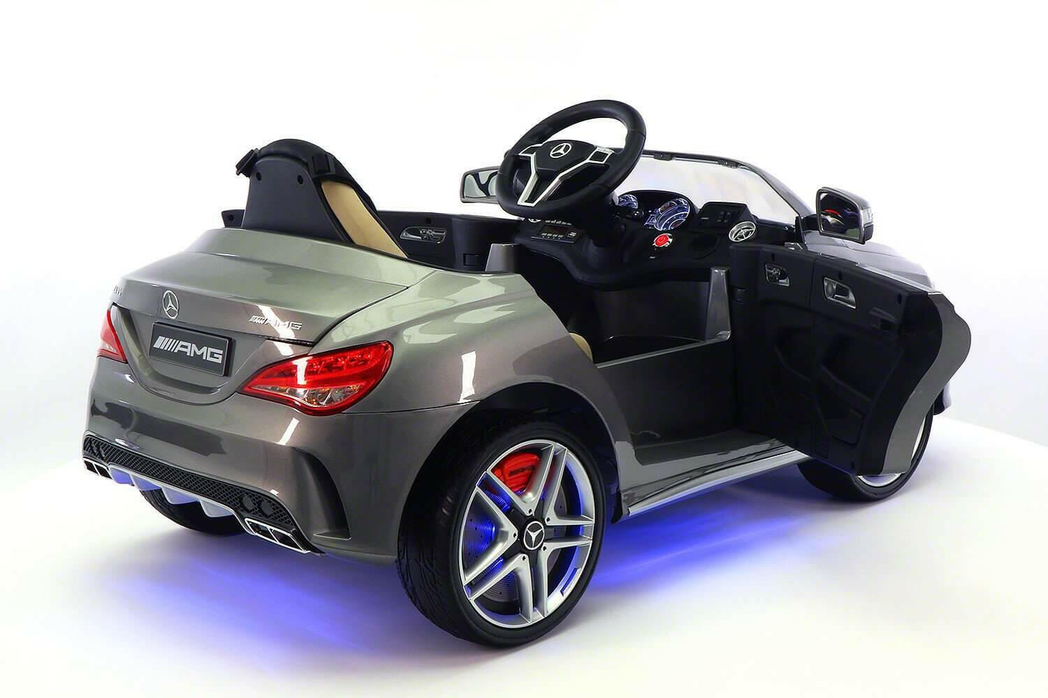 Mercedes Kids 12V CLA45 Ride-On Car Parental Remote, MP3, Leather Seats, LED - Kids Eye Candy