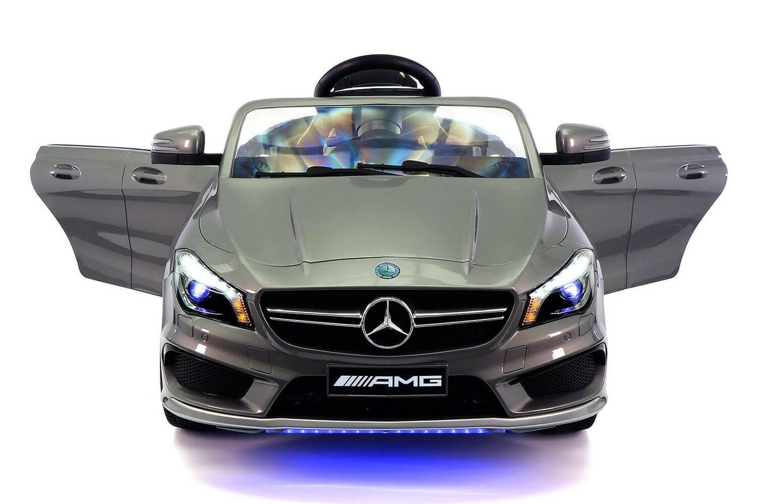 Mercedes Kids 12V CLA45 Ride-On Car Parental Remote, MP3, Leather Seats, LED - Kids Eye Candy