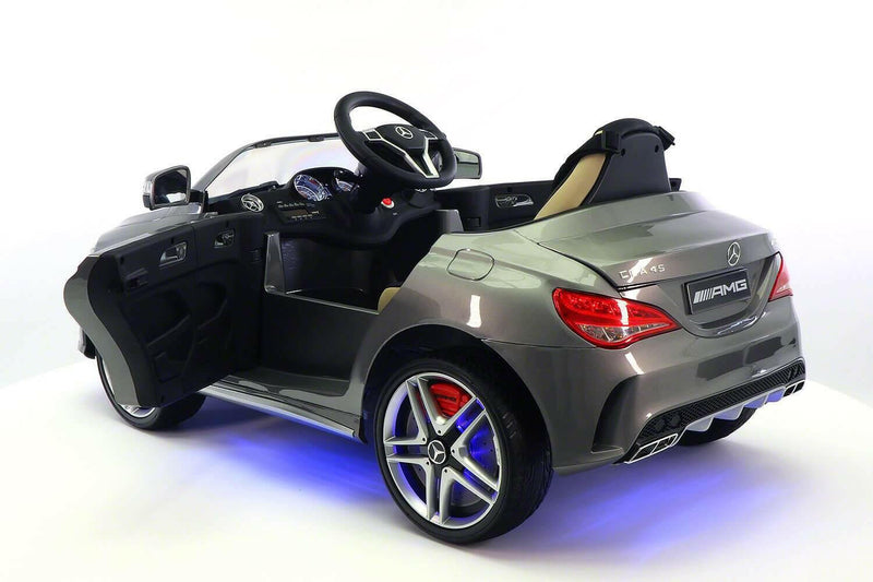 Mercedes Kids 12V CLA45 Ride-On Car Parental Remote, MP3, Leather Seats, LED - Kids Eye Candy