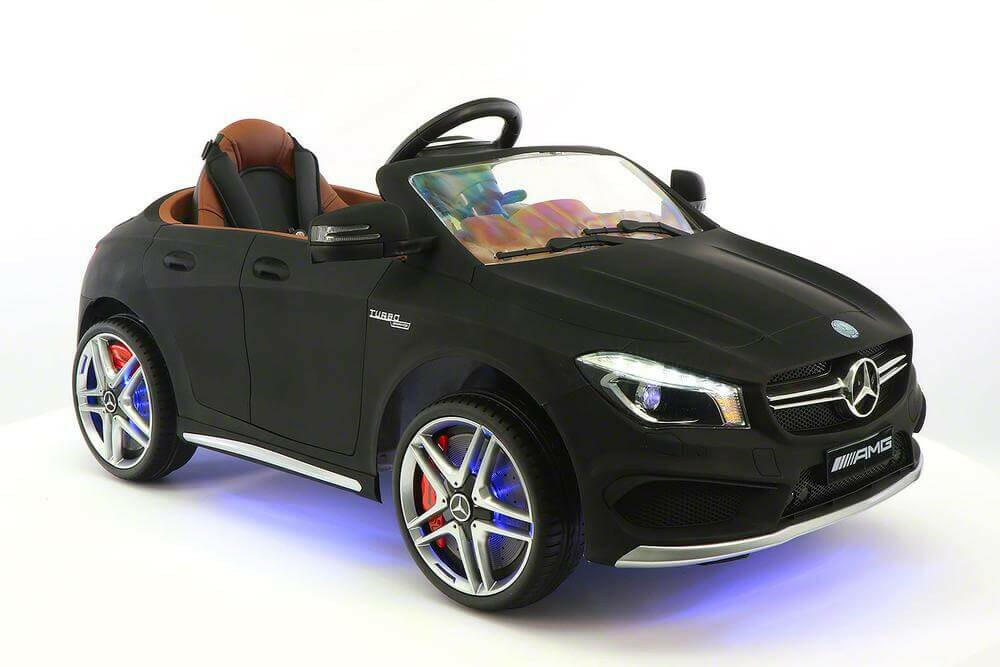 Mercedes Kids 12V CLA45 Ride-On Car Parental Remote, MP3, Leather Seats, LED - Kids Eye Candy