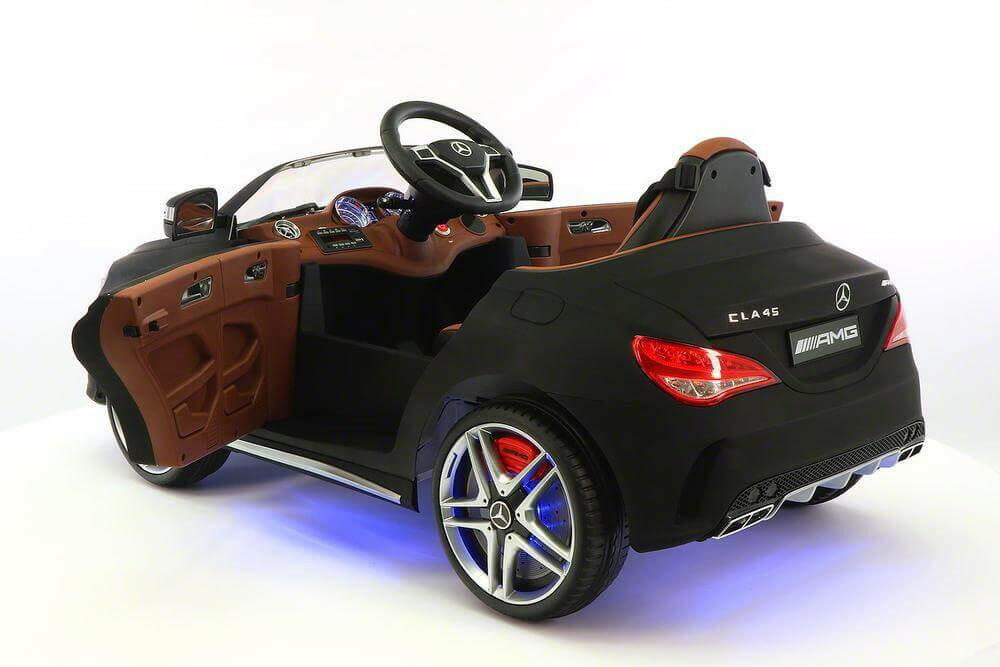 Mercedes Kids 12V CLA45 Ride-On Car Parental Remote, MP3, Leather Seats, LED - Kids Eye Candy