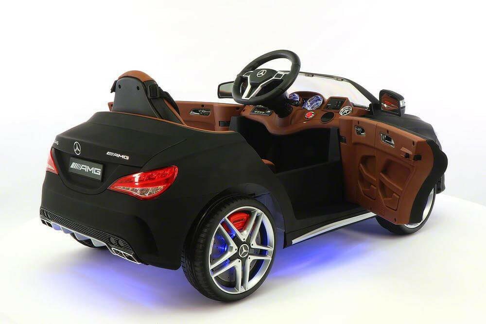 Mercedes Kids 12V CLA45 Ride-On Car Parental Remote, MP3, Leather Seats, LED - Kids Eye Candy