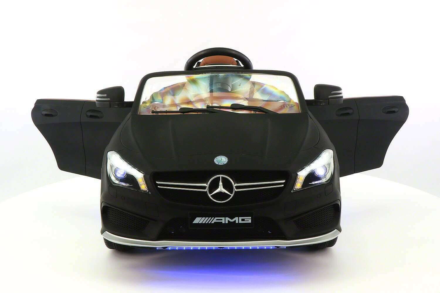 Mercedes Kids 12V CLA45 Ride-On Car Parental Remote, MP3, Leather Seats, LED - Kids Eye Candy