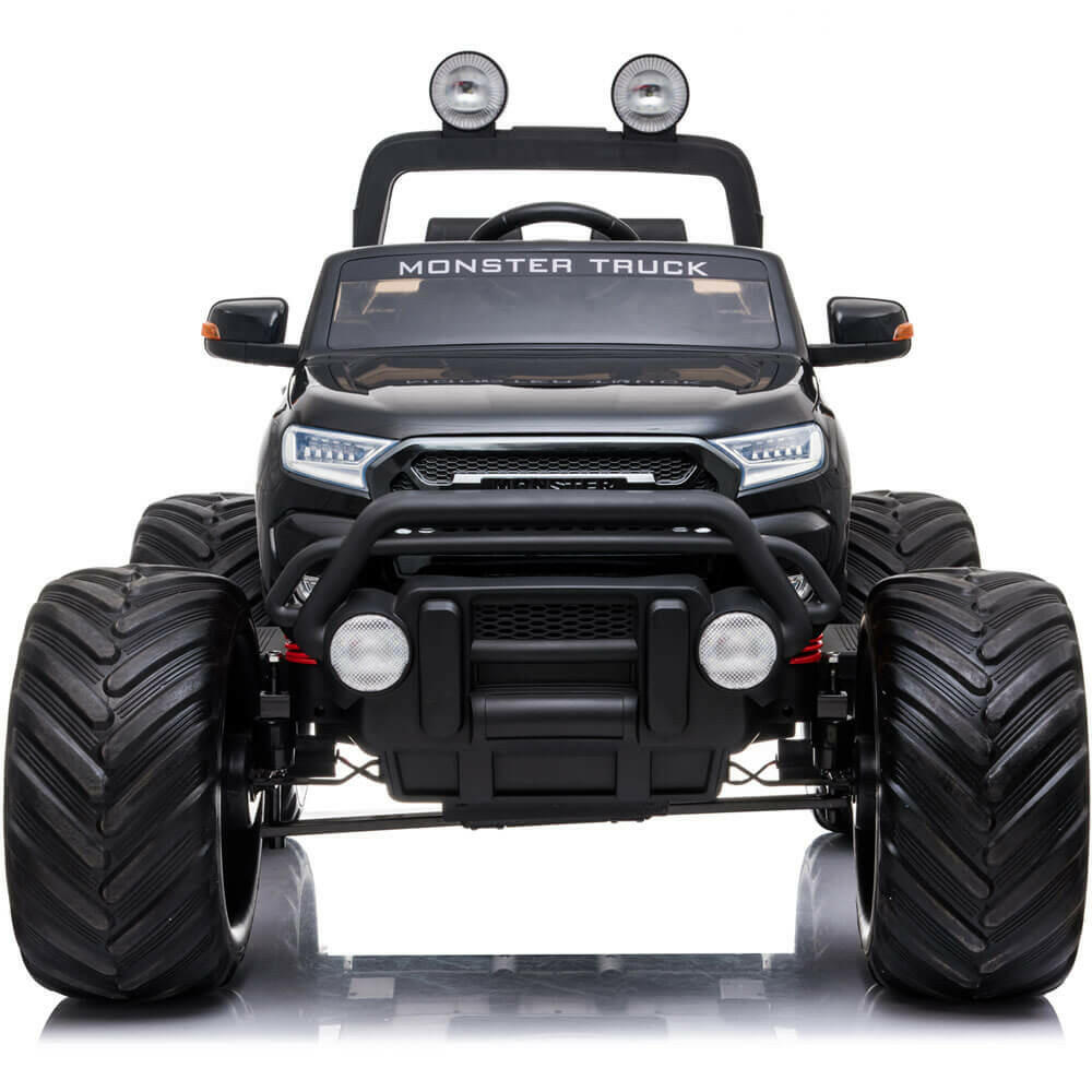 Monster Truck Kids Best 12V Ride-On Two-Seater w/ Parent Remote, MP3, LED Lights - Kids Eye Candy 