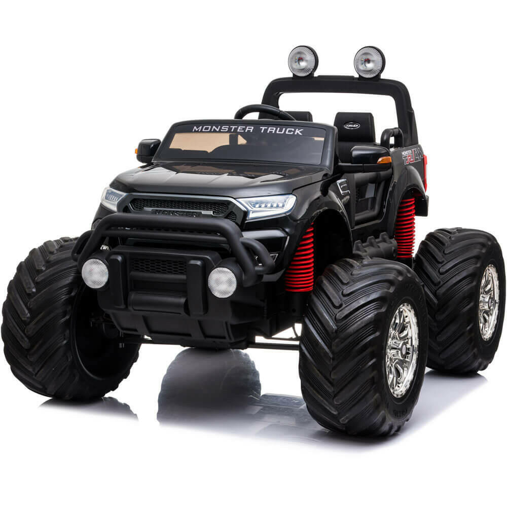 Monster Truck Kids Best 12V Ride-On Two-Seater w/ Parent Remote, MP3, LED Lights - Kids Eye Candy 