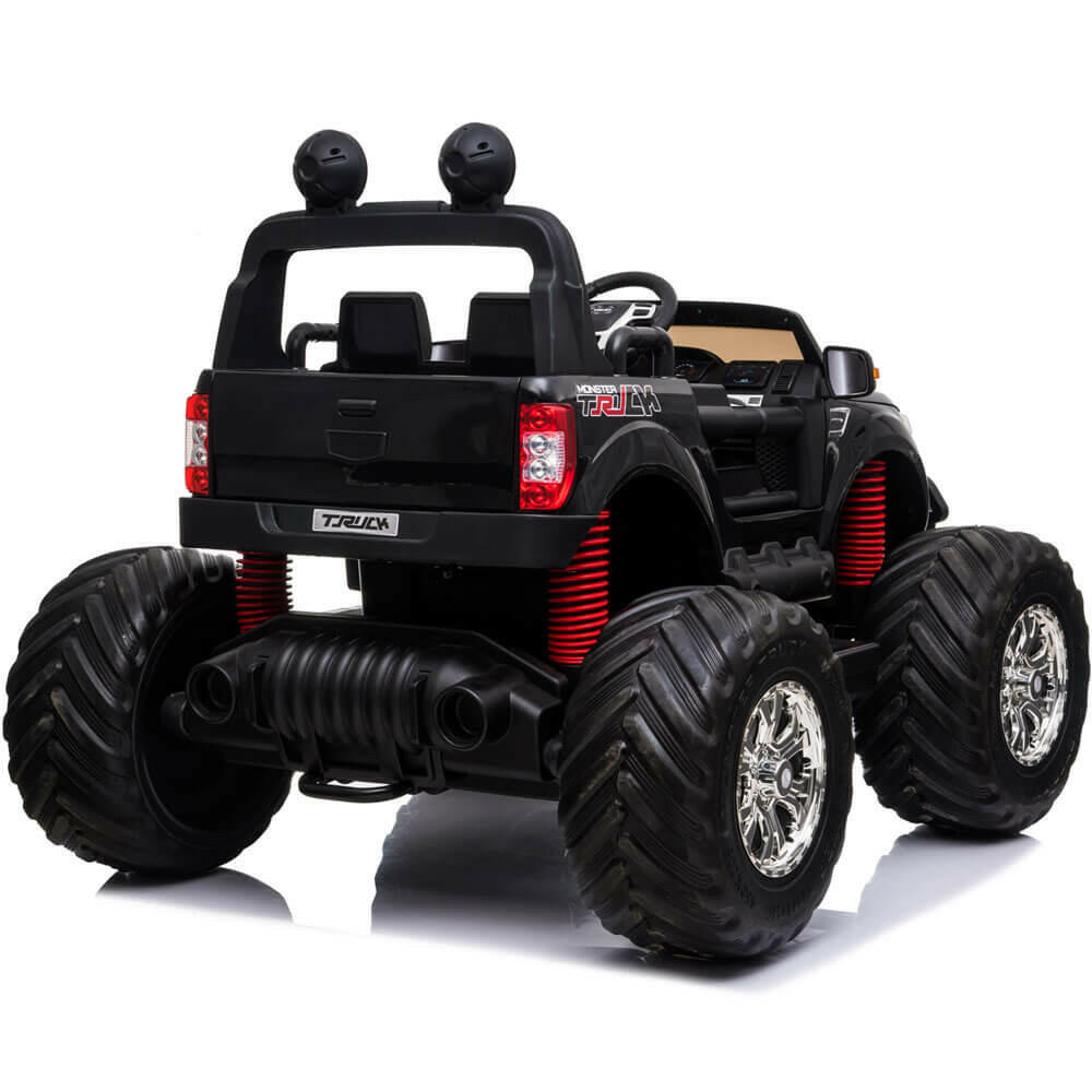 Monster Truck Kids Best 12V Ride-On Two-Seater w/ Parent Remote, MP3, LED Lights - Kids Eye Candy 