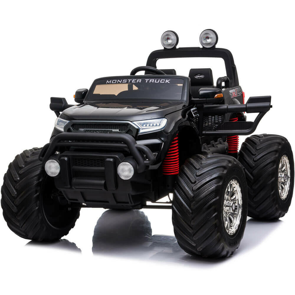 Monster Truck Kids Best 12V Ride-On Two-Seater w/ Parent Remote, MP3, LED Lights - Kids Eye Candy 