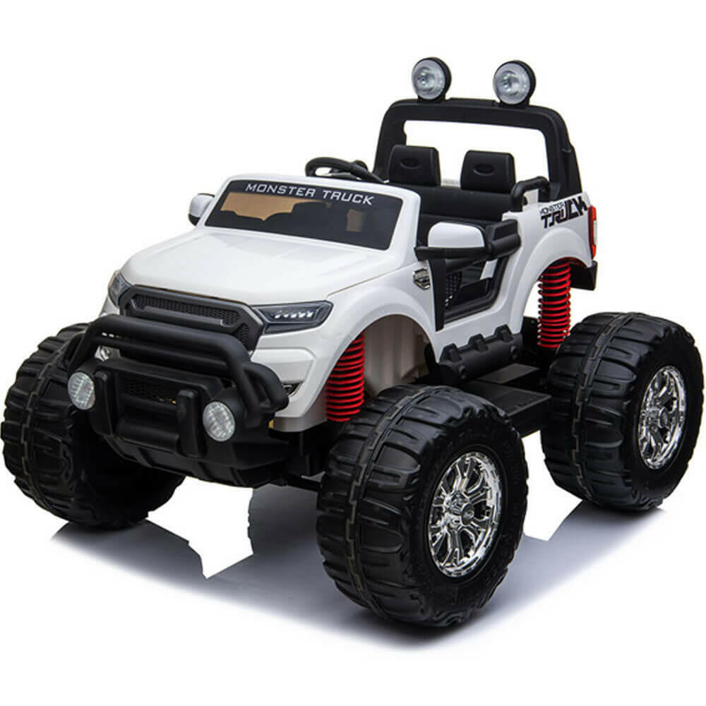 Monster Truck Kids Best 12V Ride-On Two-Seater w/ Parent Remote, MP3, LED Lights - Kids Eye Candy 