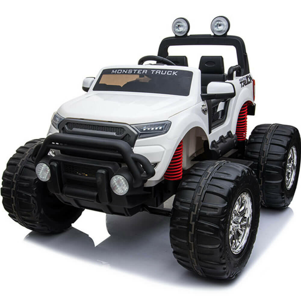 Monster Truck Kids Best 12V Ride-On Two-Seater w/ Parent Remote, MP3, LED Lights - Kids Eye Candy 