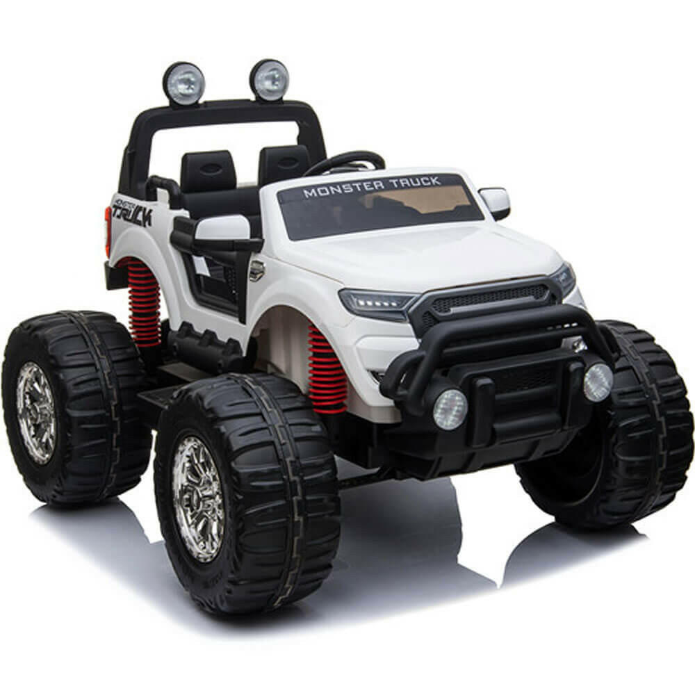 Monster Truck Kids Best 12V Ride-On Two-Seater w/ Parent Remote, MP3, LED Lights - Kids Eye Candy 