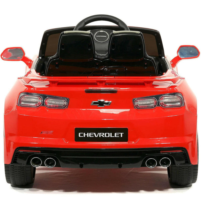 Chevrolet Camaro 12V Ride-On Car R/C Parental Remote Leather Seats LED Lights.