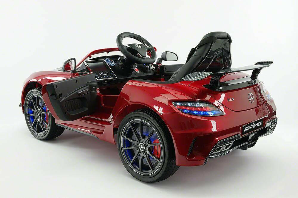 12V Mercedes SLS AMG Ride-On R/C Remote Leather Seats MP4 LED Wheels