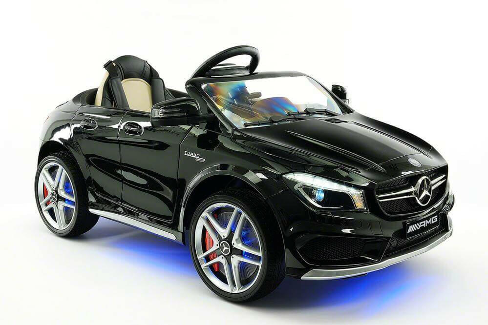 Mercedes Kids 12V CLA45 Ride-On Car Parental Remote, MP3, Leather Seats, LED - Kids Eye Candy