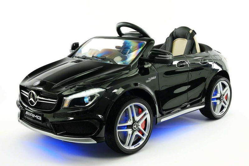 Mercedes Kids 12V CLA45 Ride-On Car Parental Remote, MP3, Leather Seats, LED - Kids Eye Candy
