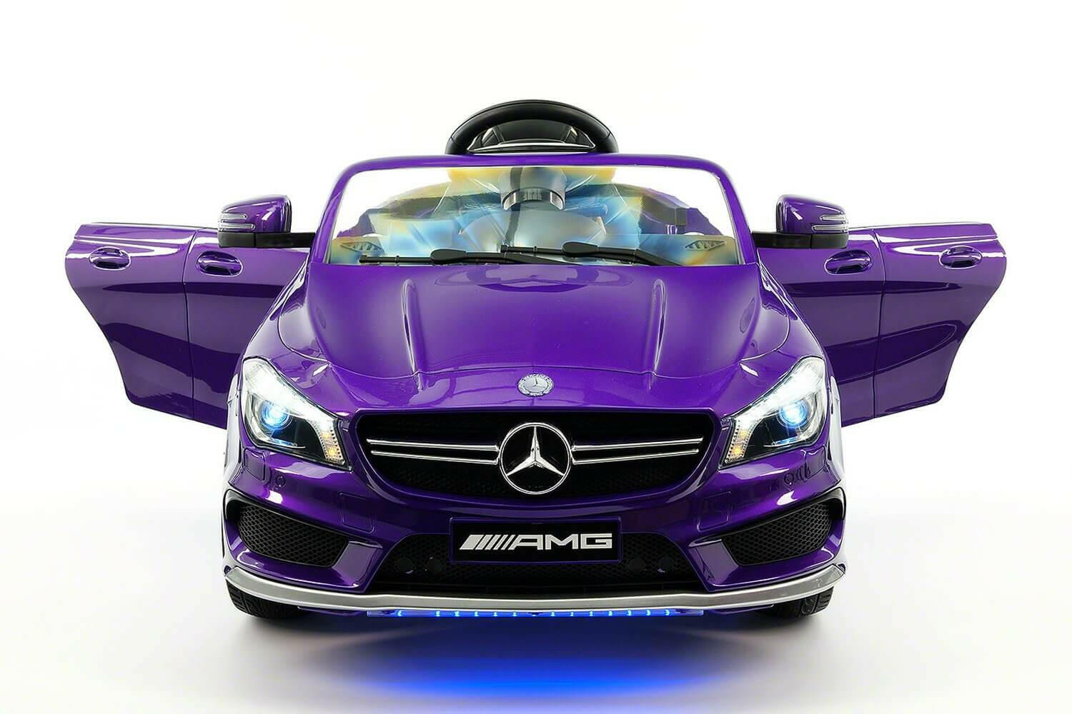 Mercedes Kids 12V CLA45 Ride-On Car Parental Remote, MP3, Leather Seats, LED - Kids Eye Candy