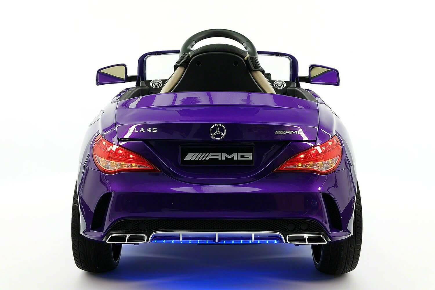 Mercedes Kids 12V CLA45 Ride-On Car Parental Remote, MP3, Leather Seats, LED - Kids Eye Candy