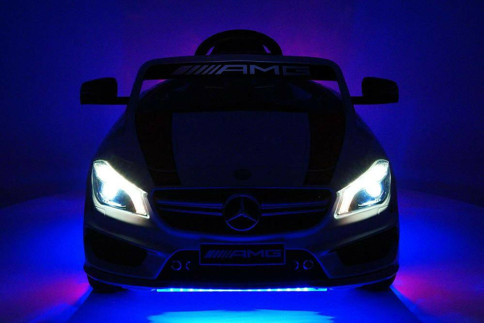 Mercedes Kids 12V CLA45 Ride-On Car Parental Remote, MP3, Leather Seats, LED - Kids Eye Candy