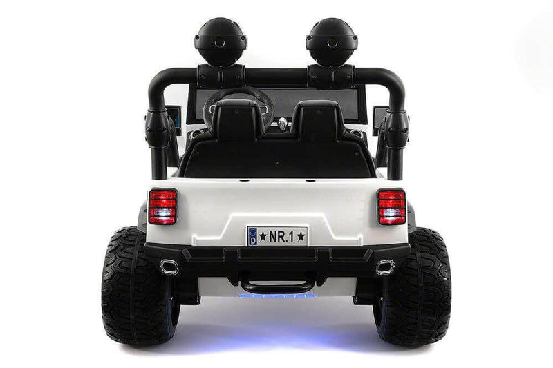 Explorer 12V Kids Truck Best Ride-On Two-Seater Parent Remote, MP3, Leather Seats, LED Wheels - Kids Eye Candy