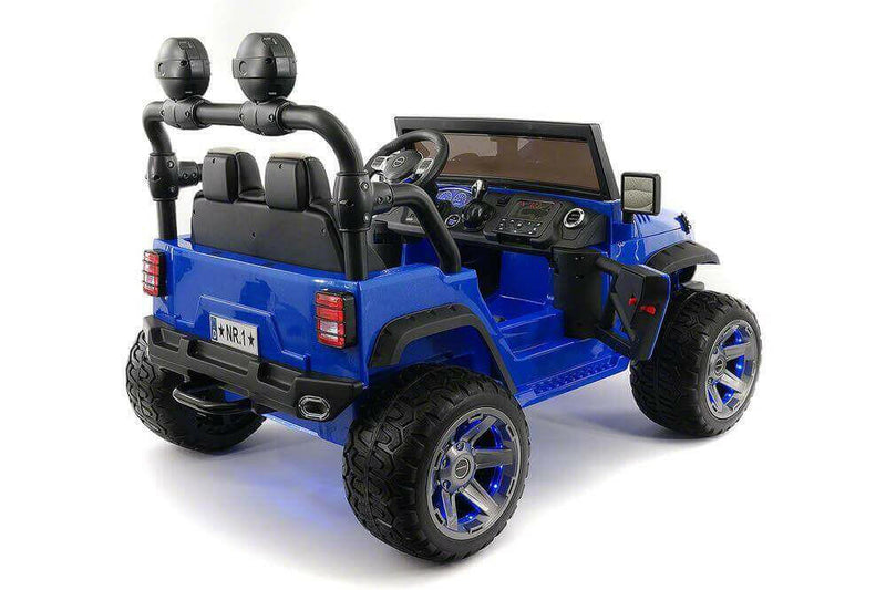Explorer 12V Kids Truck Best Ride-On Two-Seater Parent Remote, MP3, Leather Seats, LED Wheels - Kids Eye Candy