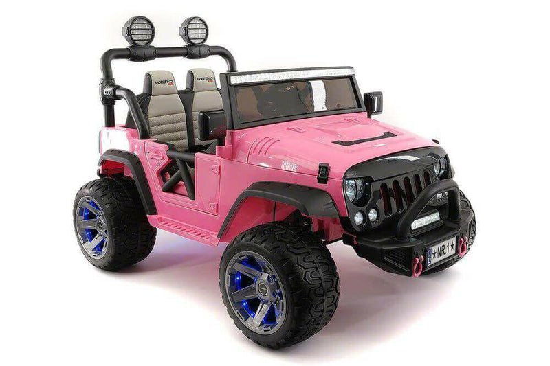 Explorer 12V Kids Truck Best Ride-On Two-Seater Parent Remote, MP3, Leather Seats, LED Wheels - Kids Eye Candy