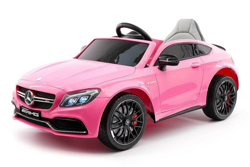 Mercedes Kids 12V C63S Ride-On Car w/ Parental Remote, MP3, Leather Seats, LED Lights - Kids Eye Candy